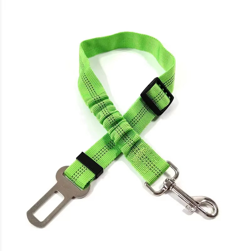 Reflective Dog Seat Belt - Adjustable Nylon Harness for Car Travel