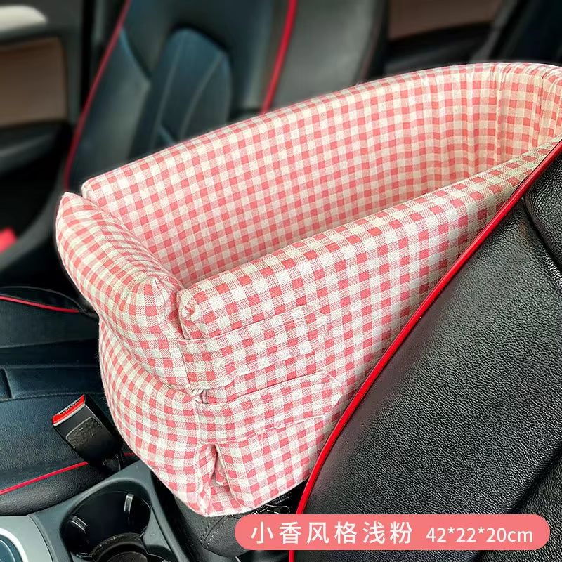 Portable Dog Car Seat Bed - Safe Travel Carrier for Pets
