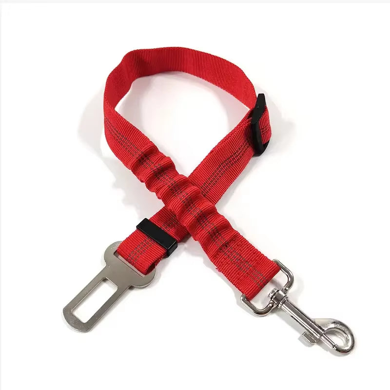 Reflective Dog Seat Belt - Adjustable Nylon Harness for Car Travel