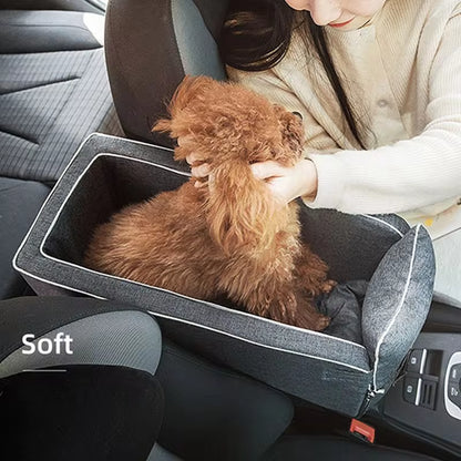 Portable Dog Car Seat Bed - Safe Travel Carrier for Pets