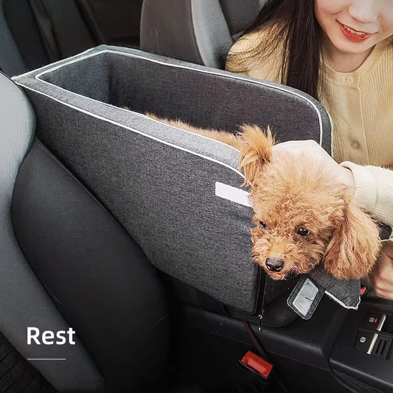 Portable Dog Car Seat Bed - Safe Travel Carrier for Pets