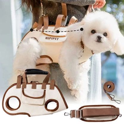 Small Dog Carrier Sling Backpack with Leash Attachment