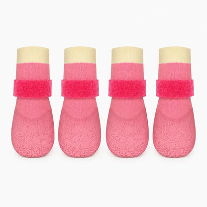 Waterproof Silicone Dog Boots, Non-Slip & Wear-Resistant, Pack of 4