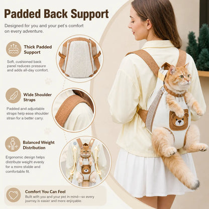 Mesh Pet Carrier Backpack - Lightweight, Breathable Travel Pack for Dogs & Cats