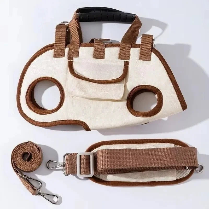 Small Dog Carrier Sling Backpack with Leash Attachment