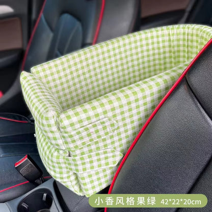 Portable Dog Car Seat Bed - Safe Travel Carrier for Pets