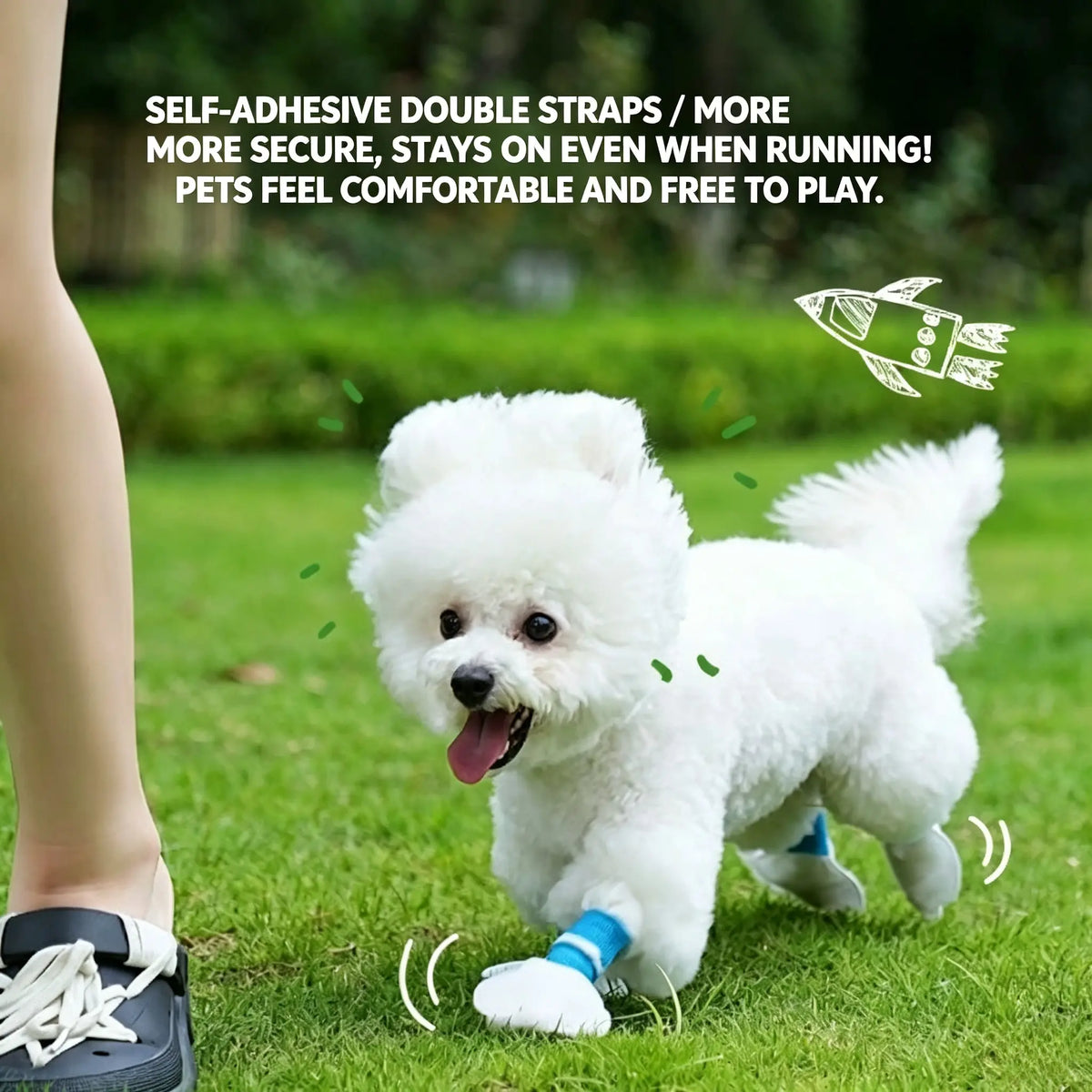 Disposable Dog Paw Boots with Adjustable Straps, 20-Pack