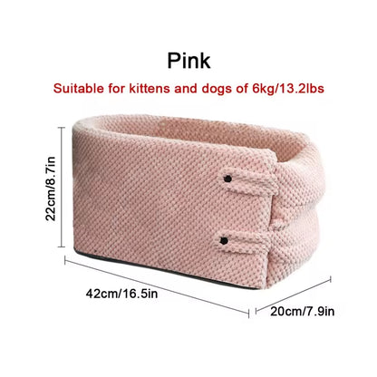 Portable Dog Car Seat Bed - Safe Travel Carrier for Pets