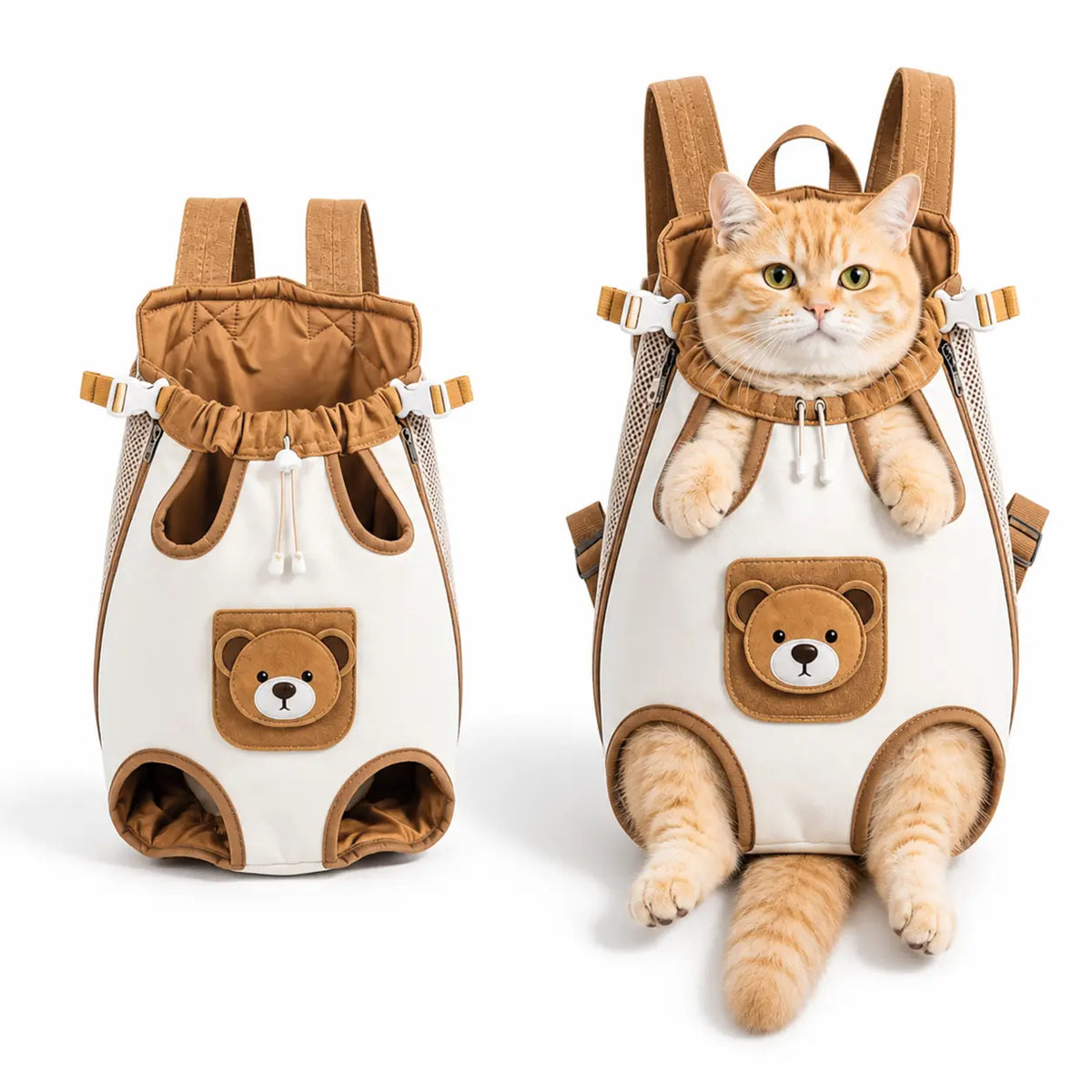 Mesh Pet Carrier Backpack - Lightweight, Breathable Travel Pack for Dogs & Cats