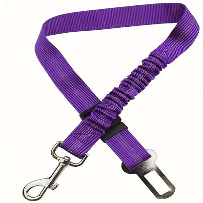 Reflective Dog Seat Belt - Adjustable Nylon Harness for Car Travel