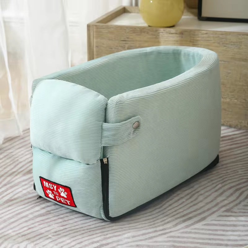 Portable Dog Car Seat Bed - Safe Travel Carrier for Pets