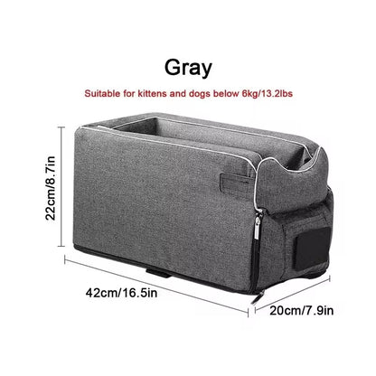 Portable Dog Car Seat Bed - Safe Travel Carrier for Pets