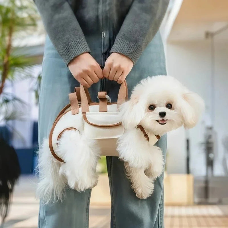 Small Dog Carrier Sling Backpack with Leash Attachment