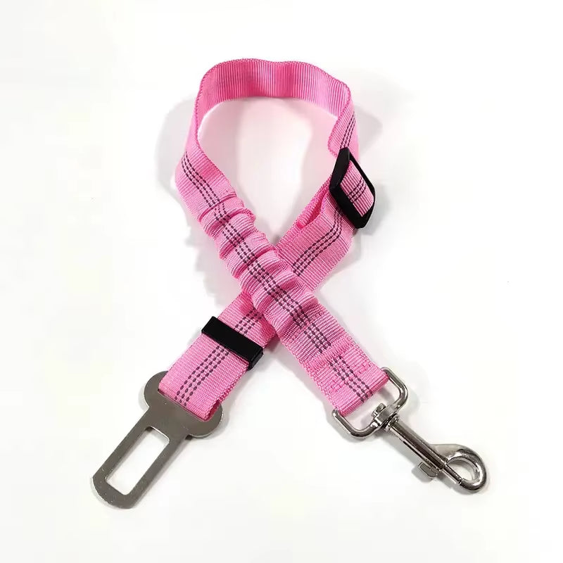 Reflective Dog Seat Belt - Adjustable Nylon Harness for Car Travel