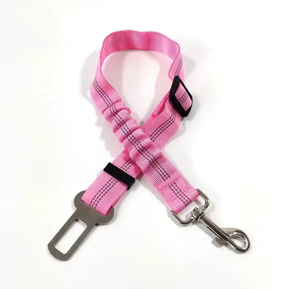 Reflective Dog Seat Belt - Adjustable Nylon Harness for Car Travel
