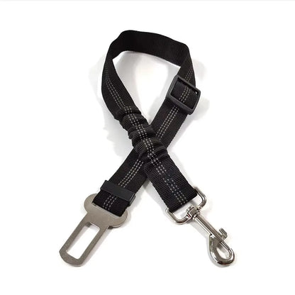 Reflective Dog Seat Belt - Adjustable Nylon Harness for Car Travel