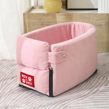 Portable Dog Car Seat Bed - Safe Travel Carrier for Pets