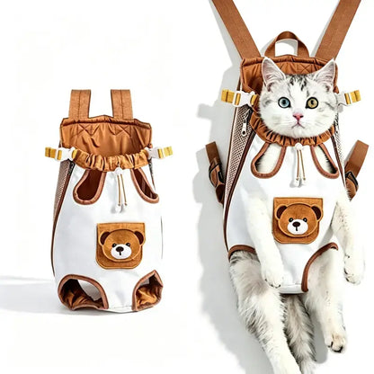 Mesh Pet Carrier Backpack - Lightweight, Breathable Travel Pack for Dogs & Cats