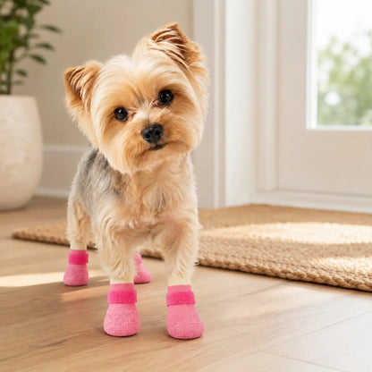 Waterproof Silicone Dog Boots, Non-Slip & Wear-Resistant, Pack of 4
